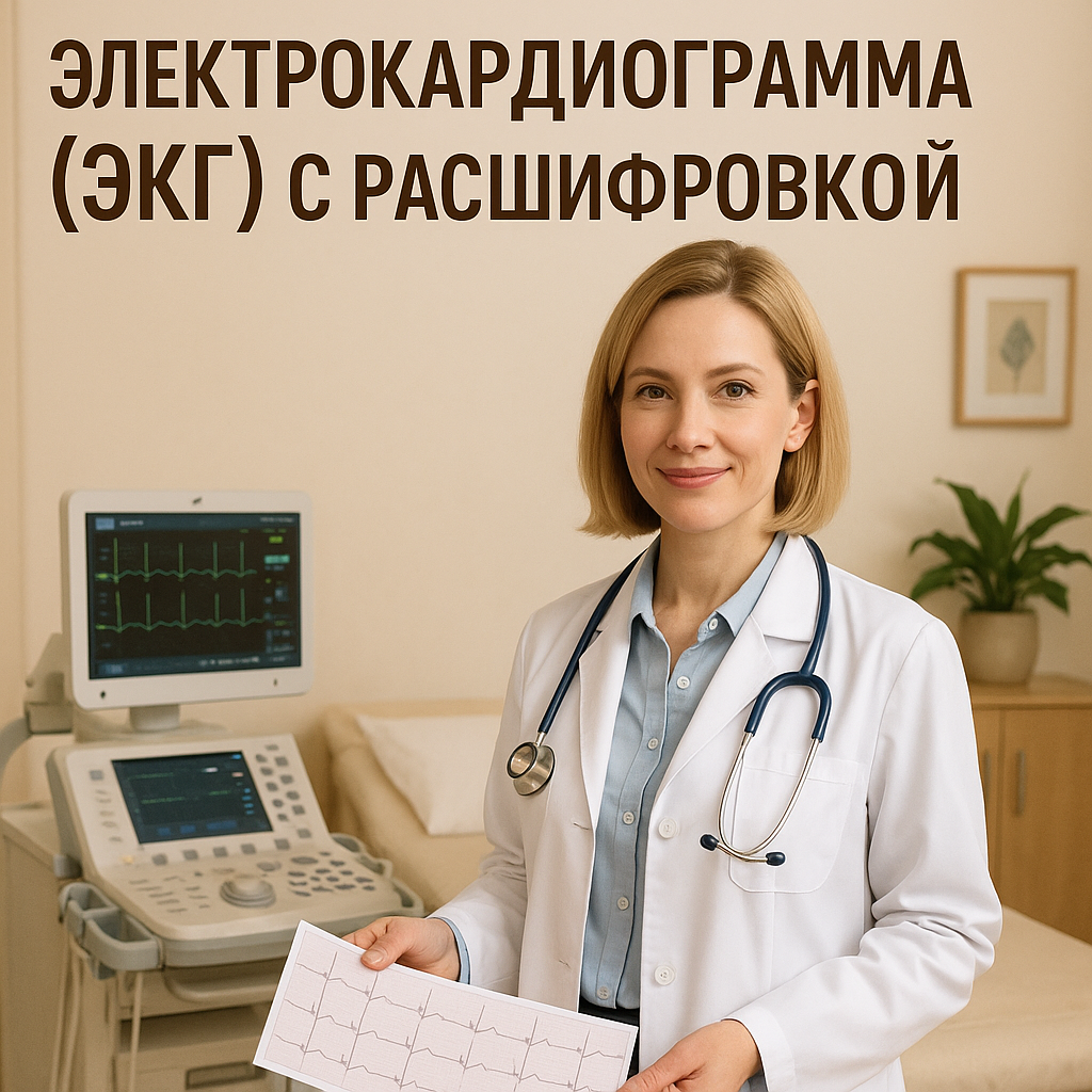 Электрокардиограмма (ЭКГ) с расшифровкой
